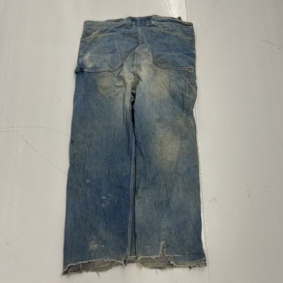 Vintage 60s Big Mac Blue Denim Workwear Overalls 46x32 - Picture 4 of 5